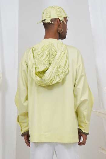 Saim Gathered Double Hoodie Shirt 