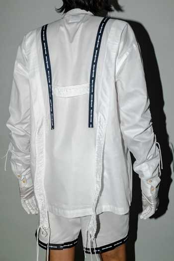 Buy_Saim_White Cotton Gathered Suspender Shirt _Online_at_Aza_Fashions