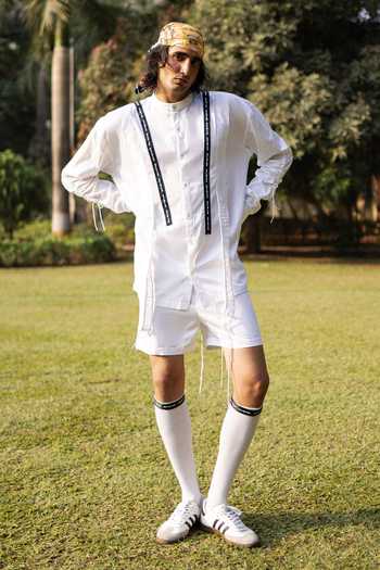 Saim Gathered Suspender Shirt 