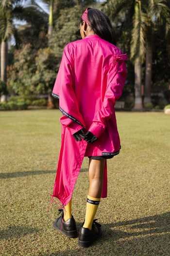 Saim Cut Out Saree Draped Shirt 