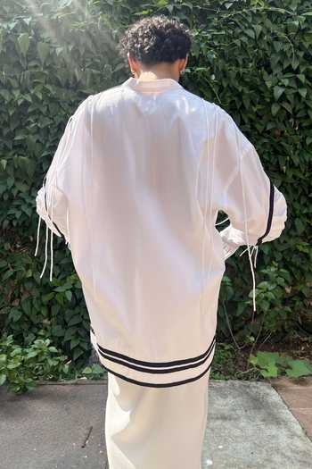 Buy Saim White Cotton Gathered Eye Shirt Online at Aza Fashions Buy_Saim_White Cotton Gathered Eye Shirt _Online_at_Aza_Fashions