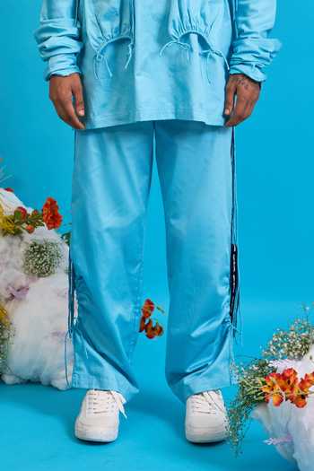 Buy Saim Sky Blue Cotton Over Layer Kurta Set Online at Aza Fashions Buy_Saim_Sky Blue Cotton Over Layer Kurta Set _Online_at_Aza_Fashions