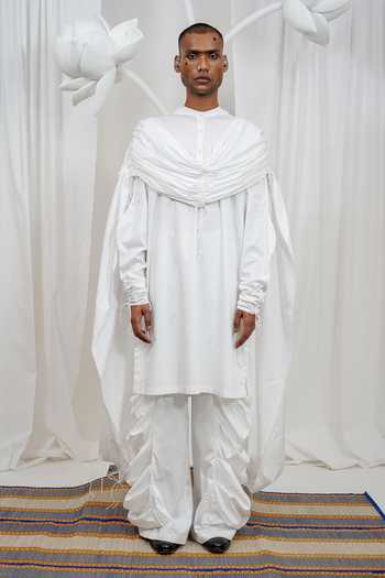 Saim Gathered Hoodie Kurta Set 