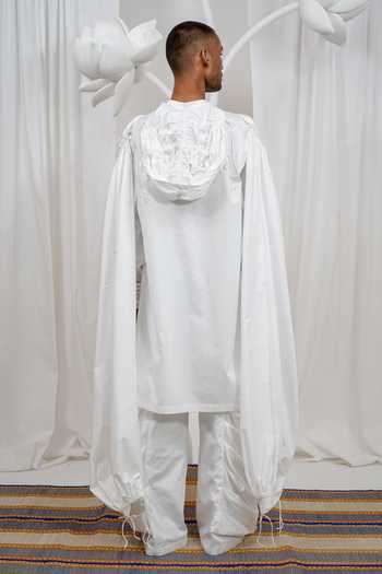 Saim Gathered Hoodie Kurta Set 