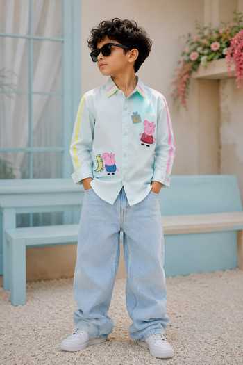 Toplove Peppa Pig Embroidered Shirt 