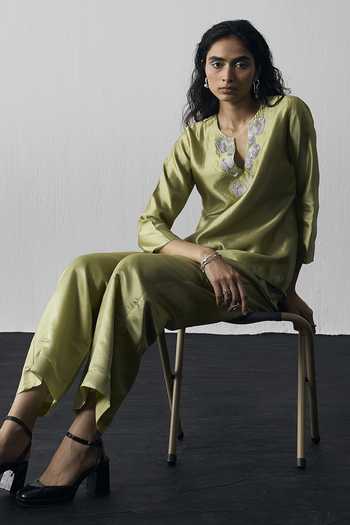 Notsosure Embroidered Top & Pant Set 