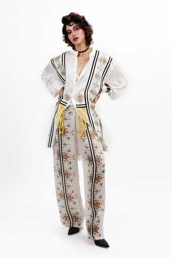 Saim Suspender Stripe Pattern Shirt & Trouser Set 