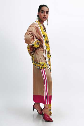 Saim Tassel Cropped Jacket & Skirt Set 