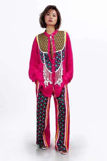 Saim Scallop Tassel Shirt & Trouser Set 