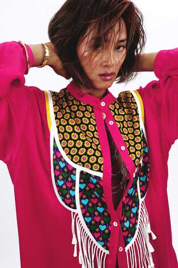Shop Saim Pink Silk Mandarin Collar Scallop Tassel Shirt And Trouser Set Online at Aza Fashions Shop_Saim_Pink Silk Mandarin Collar Scallop Tassel Shirt And Trouser Set _Online_at_Aza_Fashions
