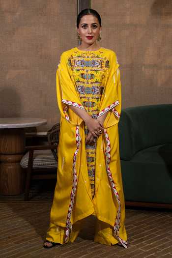 Saim Deconstructed Buttons Kaftan & Trouser Set 