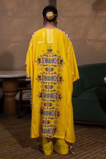Saim Deconstructed Buttons Kaftan & Trouser Set 