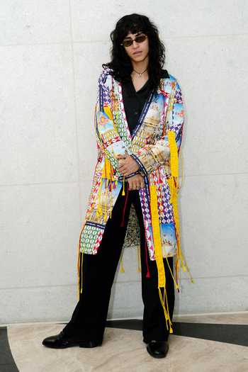 Buy Saim Multi Color Silk, Satin Collared Neck India Patchwork Jacket Buy_Saim_Multi Color Silk, Satin Collared Neck India Patchwork Jacket