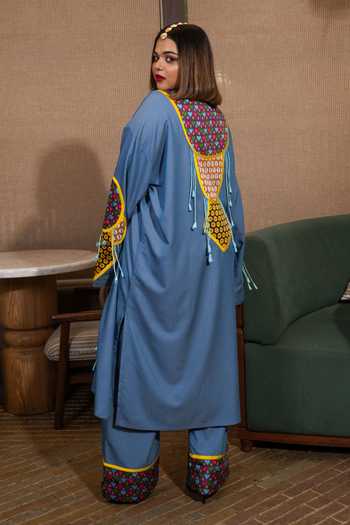 Saim Yoke Patchwork Kurta & Trouser Set 