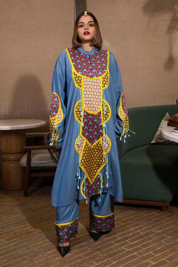 Saim Yoke Patchwork Kurta & Trouser Set 