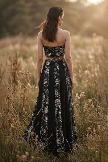 Basanti Kapde aur Koffee Midnight Fleur Dress 