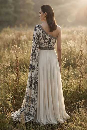 Basanti Kapde aur Koffee Moonlit Fleur Embroidered Jumpsuit 