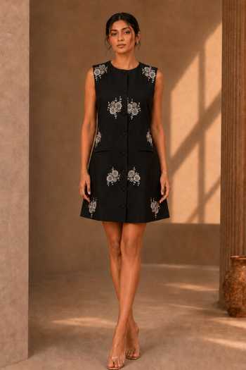 Vridhi Somaani Hanna Hand Embroidered Short Dress 