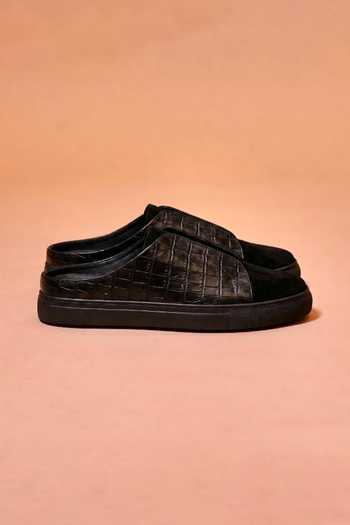 Dmodot Black Nero Croco Mules Online at Aza Fashions Dmodot_Black Nero Croco Mules _Online_at_Aza_Fashions
