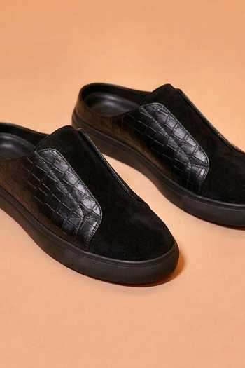 Dmodot Nero Croco Mules 