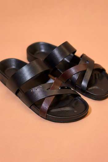 Dmodot Corko Ombro Nero Flats 