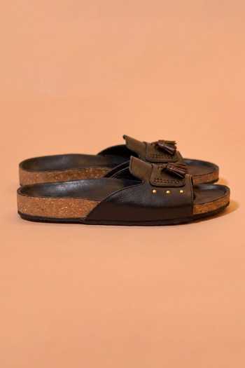 Dmodot Black Corko Nero Classico Flats Online at Aza Fashions Dmodot_Black Corko Nero Classico Flats _Online_at_Aza_Fashions