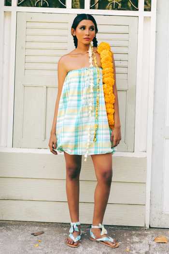 Ituvana Pelangi Cotton Balloon Dress 