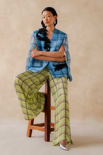 Richa Khemka Pladia Blazer & Plain Pant Set 