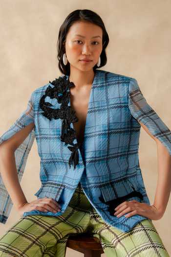 Richa Khemka Pladia Blazer & Plain Pant Set 