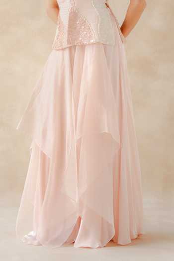 Richa Khemka Pink Organza, Satin, Modal Square Neck Rosie Embroidered Overlay Sharara Set Online at Aza Fashions Richa Khemka_Pink Organza, Satin, Modal Square Neck Rosie Embroidered Overlay Sharara Set _Online_at_Aza_Fashions