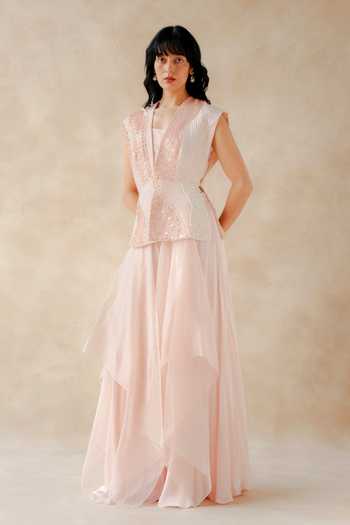 Richa Khemka Rosie Embroidered Overlay Sharara Set 