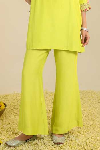 Buy Roohbyridhimaa Yellow Organza, Silk Satin Round Neck Gulshan Lime Kurta Set Online at Aza Fashions Buy_Roohbyridhimaa_Yellow Organza, Silk Satin Round Neck Gulshan Lime Kurta Set _Online_at_Aza_Fashions