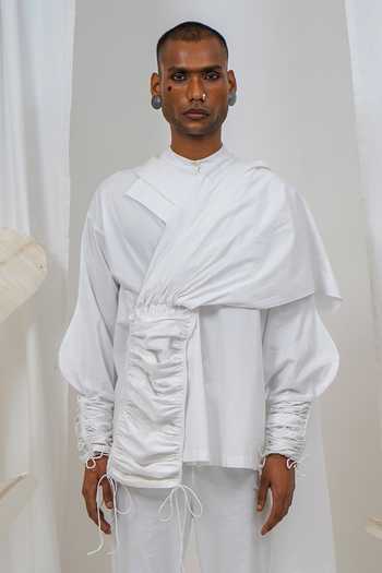 Saim Pocket Saree Draped Shirt 