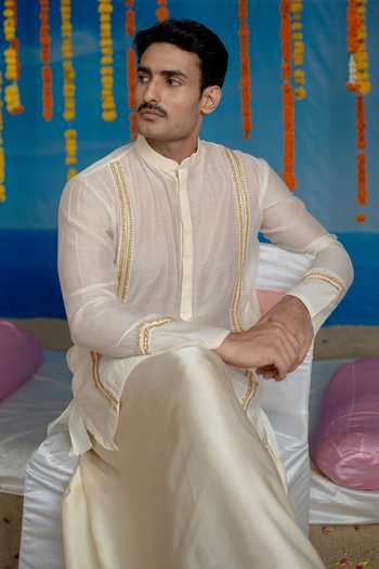 Buy Mint Blush Off White Silk, Cotton, Chanderi Moonstone Embroidered Kurta Set Online at Aza Fashions Buy_Mint Blush_Off White Silk, Cotton, Chanderi Moonstone Embroidered Kurta Set _Online_at_Aza_Fashions