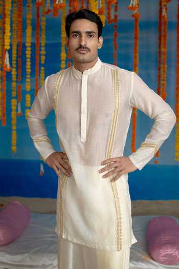 Mint Blush Moonstone Embroidered Kurta Set 