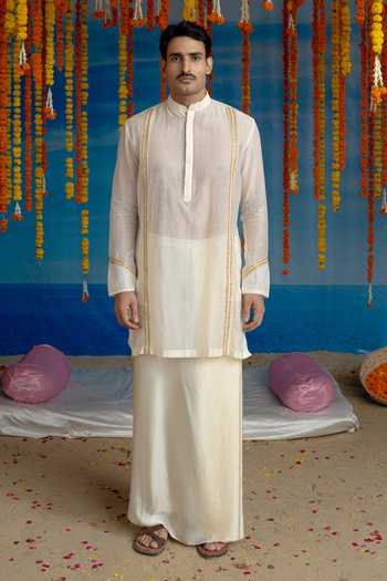 Mint Blush Moonstone Embroidered Kurta Set 