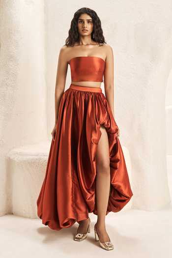 Nirmooha Dome Taffeta Corset & Balloon Skirt Set