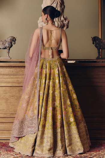 MATSYA The Roman Bouquet Floral Embroidered Lehenga Set