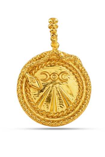 Arvino Gold Plated Vintage Sun Crest Coin Charm Online at Aza Fashions Arvino_Gold Plated Vintage Sun Crest Coin Charm _Online_at_Aza_Fashions