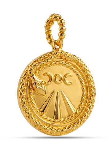 Arvino Vintage Sun Crest Coin Charm