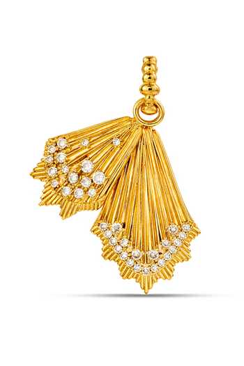 Arvino Gold Plated Antique Shield Charm Pendant Online at Aza Fashions Arvino_Gold Plated Antique Shield Charm Pendant _Online_at_Aza_Fashions