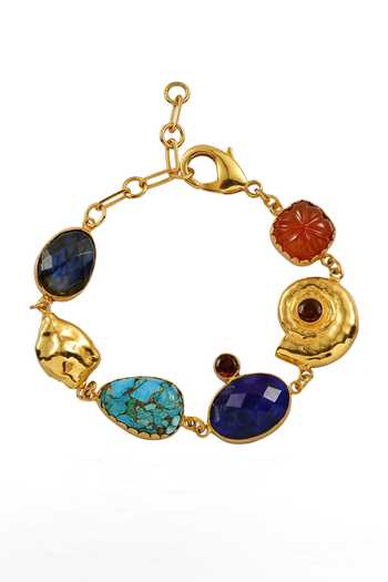 Arvino Gemstone Embellished Charm Bracelet 