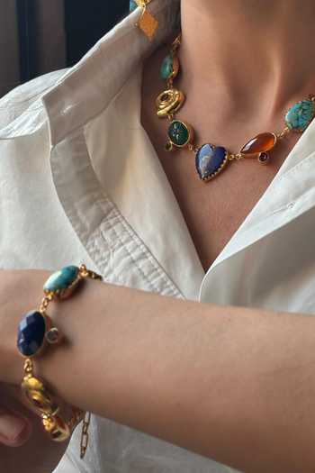 Buy Arvino Multi Color Gemstone Embellished Charm Bracelet Online at Aza Fashions Buy_Arvino_Multi Color Gemstone Embellished Charm Bracelet _Online_at_Aza_Fashions