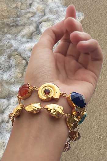 Shop Arvino Multi Color Gemstone Embellished Charm Bracelet Online at Aza Fashions Shop_Arvino_Multi Color Gemstone Embellished Charm Bracelet _Online_at_Aza_Fashions