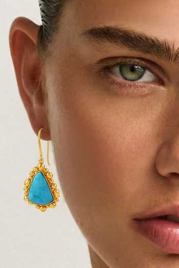 Buy Arvino Blue Turquoise Drop Earrings Online at Aza Fashions Buy_Arvino_Blue Turquoise Drop Earrings _Online_at_Aza_Fashions