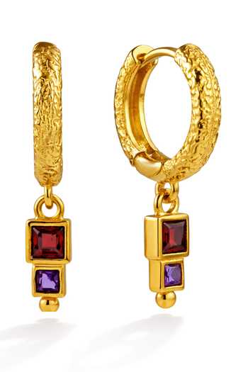 Arvino Garnet Amethyst Earrings 