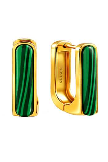 Arvino Malachite Embellished Earrings 