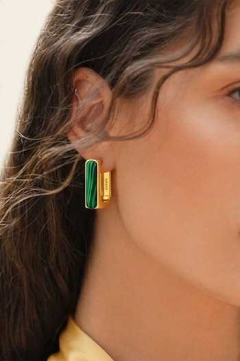 Arvino Malachite Embellished Earrings 