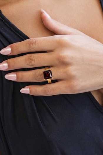 Buy Arvino Red Stone Studded Ring Online at Aza Fashions Buy_Arvino_Red Stone Studded Ring _Online_at_Aza_Fashions