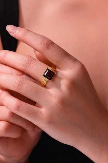 Buy Arvino Red Stone Studded Ring Buy_Arvino_Red Stone Studded Ring